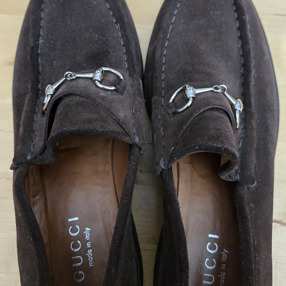 Gucci Woman's Brown Suede Loafers - Picture 2 of 6